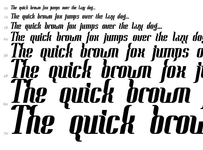 Context font waterfall